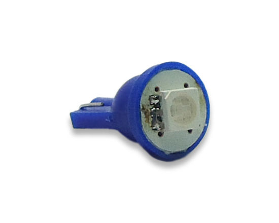 Imagem de Lâmpada T10 Pingo Esmagada 1 Led SMD Azul 12V