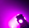 Imagem de Lâmpada Estrobo T10 Pingo Esmagada 5 Leds SMD Rosa 12V (Safety Car)