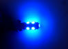 Imagem de Lâmpada Estrobo T10 Pingo Esmagada 9 Leds SMD Azul 12V (Safety Car)