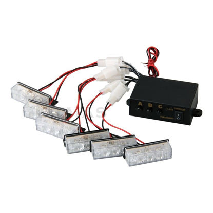 Imagem de C723 - Estrobo c/ Controlador 6 x 3 LED Branco 12v