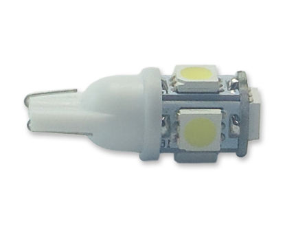 Imagem de T083 - T10 Esmagada 5 SMD Branco (24V)