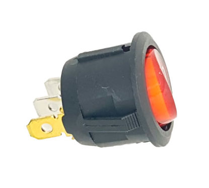 Imagem de D1117 - Chave Gangorra Luz Neon Vermelha 2 Posições 250V (6A) ou 12V (125A)