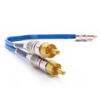 Imagem de CBY2M1FT1 - Cabo Y RCA Prime Plug Metal Azul 5mm 1 Femea e 2 Machos Svart Techone
