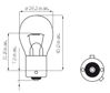 Imagem de LH24V1056 - 1056 Ambar 1 Polo 24V 21W Convencional (pinno Y) 