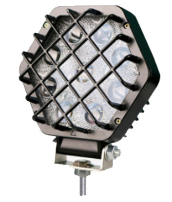 Imagem de F27W-GP - Farol Off Road 9 LED 27W Grade Preta Bivolt (diametro 14cm)