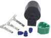 Imagem de EC903-1805 - KIT Conector 3 Vias FEMEA Preto c/ Trava Verde L-19/2K