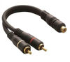 Imagem de CBY2M1F-PT-T1  -  Cabo Y RCA 2 Macho 1 Femea 4mm Preto T1