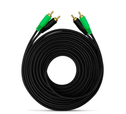 Imagem de RCA5M-PT-T1  -  Cabo RCA 4mm 5 Metros Preto T1