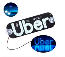 Imagem de LETUBER-AZ - Letreiro Placa Uber Azul 12V