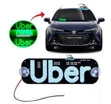 Imagem de LETUBER-VD - Letreiro Placa Uber Verde 12V