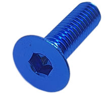 Imagem de PAN01-M6x20-AZ  -  Parafuso Anodizado M6 x 20mm Allen Flat Alumínio Azul
