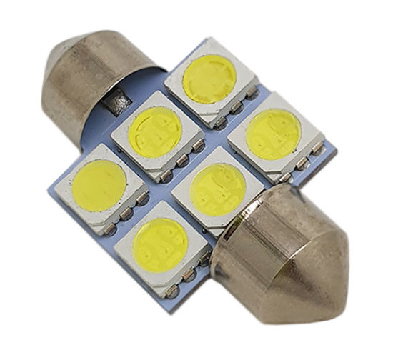 Imagem de C266 - Torpedo 31mm 6 SMD 5050 12V Branco