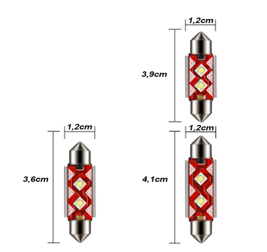 Imagem de LTxx-CREE -  Led Torpedo 36mm 2 CREE Branco 12V s/ Polaridade