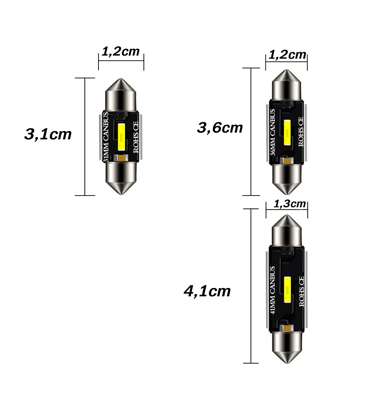 Imagem de LTxx-7K-CSP   -  Led Torpedo  7000K CSP Branco 12V s/ Polaridade