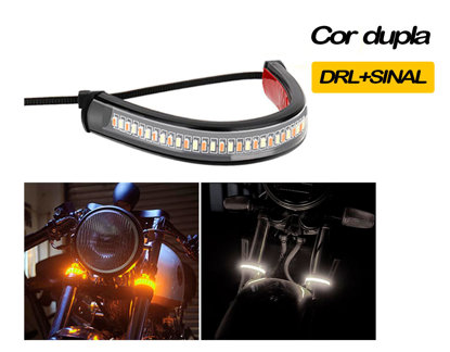 Imagem de DRLMOTO-01  - DRL Led Moto c/ Seta 12V