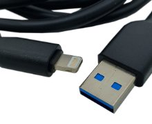 Imagem de CB-IPH-PT-852 - Cabo USB Lightning / iPhone Preto Corrente 4.8A 1,2m de Comprimento