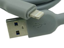 Imagem de CB-IPH-CZ-852  -   Cabo USB Lightning / iPhone Cinza Corrente 4.8A 1,2m de Comprimento