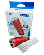 Imagem de CVT-CABOUSB-VM  - Carregador Veicular Turbo c/ Cabo USB Vermelho Entrada 12V-24V 2 Saídas