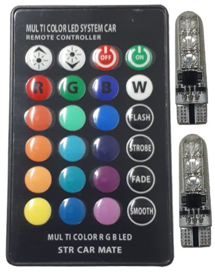 Imagem de C370 - Kit T10 6 5050 RGB Canceller (2 lampadas + Controle)