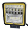 Imagem de FAQ-126W-MR  - Farol Auxiliar Quadrado 42 SMD 126W 6000K c/ Angel Eyes Estrobo Bivolt Modelo Reforçado(medida 10,5 x 10,5 x 4,5)