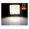 Imagem de FAQ-126W-MR  - Farol Auxiliar Quadrado 42 SMD 126W 6000K c/ Angel Eyes Estrobo Bivolt Modelo Reforçado(medida 10,5 x 10,5 x 4,5)