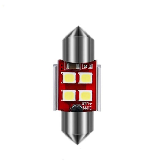Imagem de C376 - Torpedo 31mm 4 2835 SMD Branco Bivolt (S/ Polaridade)