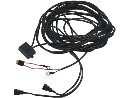 Imagem de ECP-7M -  Chicote p/ Máquinas de Pulverização 3 Metros + 7 Metros  + 3 Metros Esquerda + 3 Metros Direita c/ Tecla Lig/Desl Plug Macho (cabo PP 2x1mm)