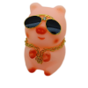 Imagem de CH5084 - Porco Decorativo Rosa c/ Óculos e Corrente (sem capacete)