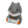 Imagem de CH5083 - Hamster Decorativo Cinza c/ Óculos e Corrente Amarelo (sem capacete)