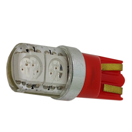 Imagem de LT10-840-VM - Led T10 4 5050 SMD 12V Silicone Vermelho (terminal reforçado)