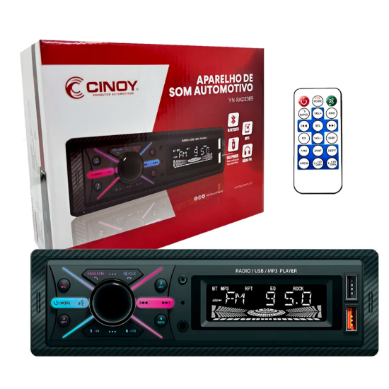 Imagem de RADBT13-CN - Radio CINOY USB/USB POWER/MP3/FM BLUETOOTH 4x45W C/Controle