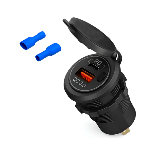 Imagem de TVU-USB-C-ASX - Tomada Veicular Universal USB-C 3.0 Bivolt