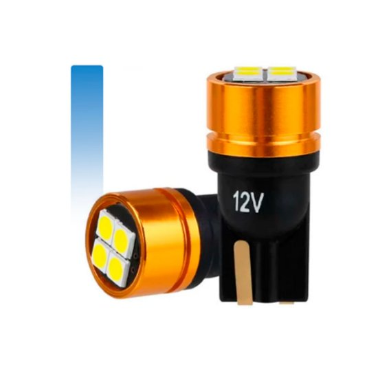 Imagem de LT10-834-AG - Led T10 4 3030 SMD 12V Azul Gelo s/ Polaridade (terminal reforçado)