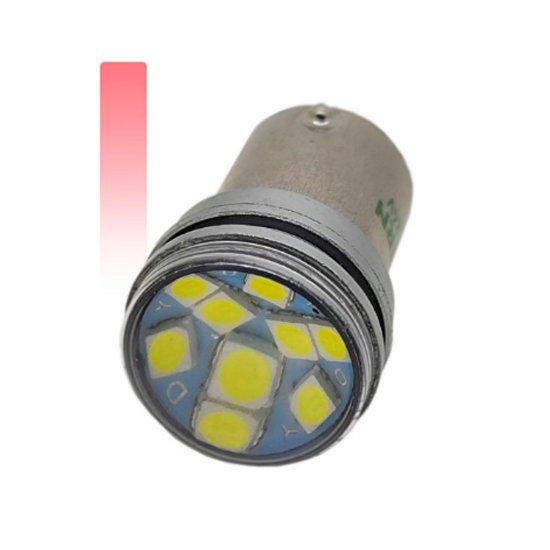Imagem de L24V67-797-VM   - Led 67/BA15S 9 3030 SMD Alumínio Lente Cristal Vermelha 24V 